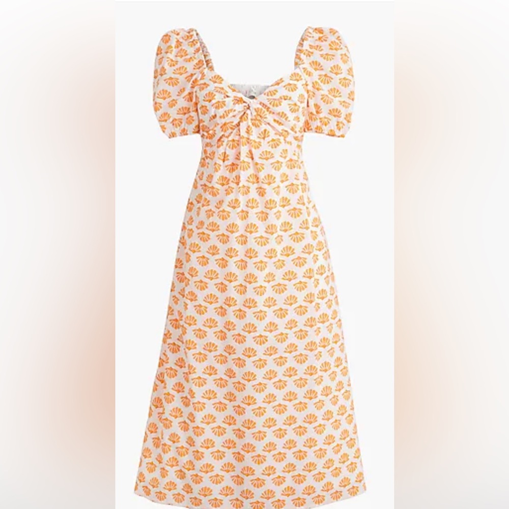 J.crew Orange and white summer dress